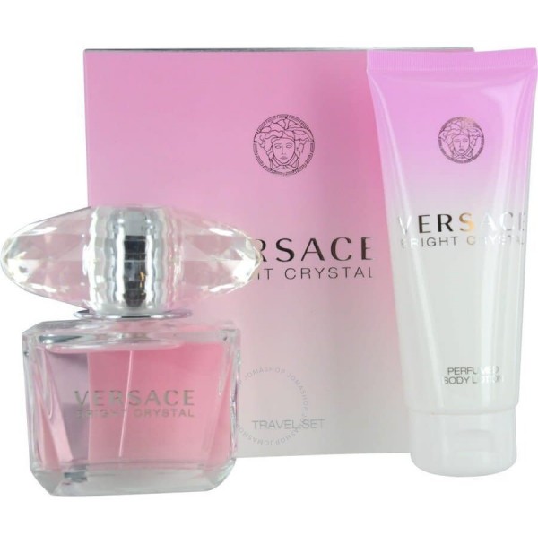 VERSACE BRIGHT CRYSTAL 90ML GIFT SET 2PC EDT SPRAY FOR WOMEN BY VERSACE